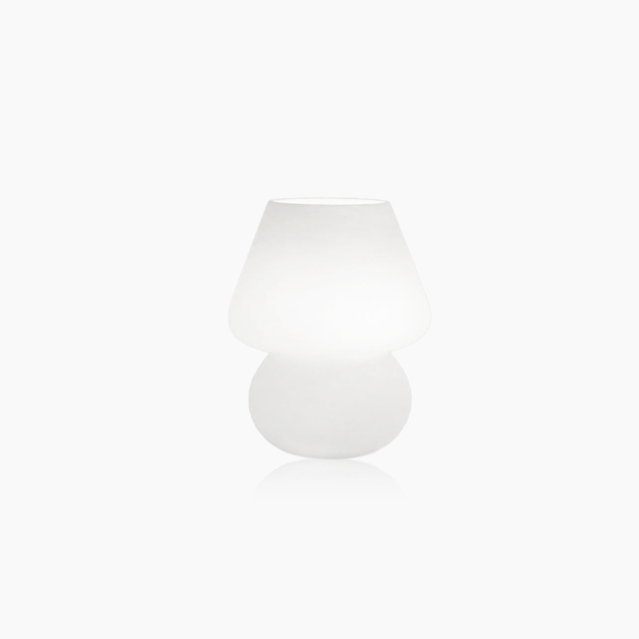 Glass Mushroom Lamp - Striped Table Light With Knob Switch