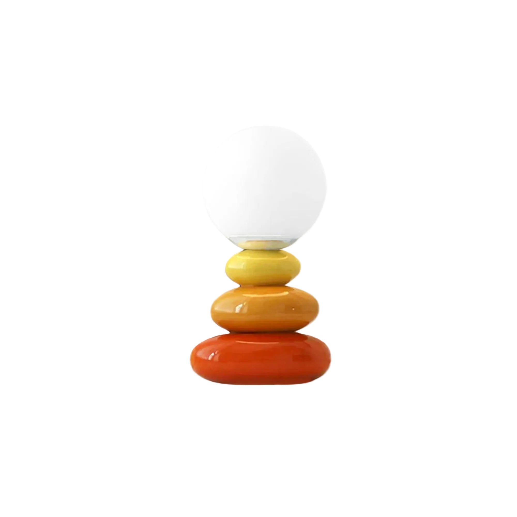 Colored Ceramic Lamp - Unique Rainbow Decorative Desk Light