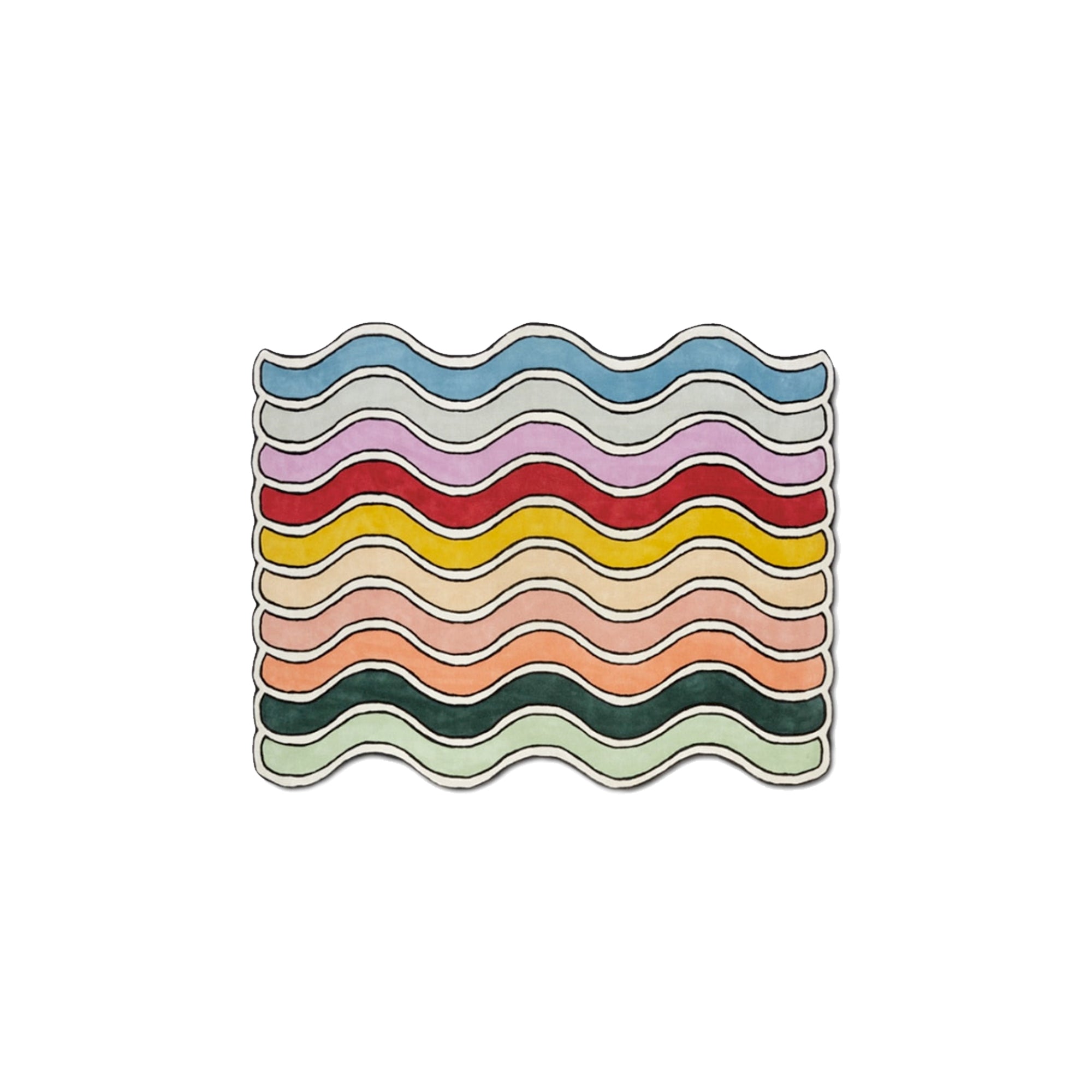 Rainbow Fluffy Carpet - Irregular Shaped Soft Rug