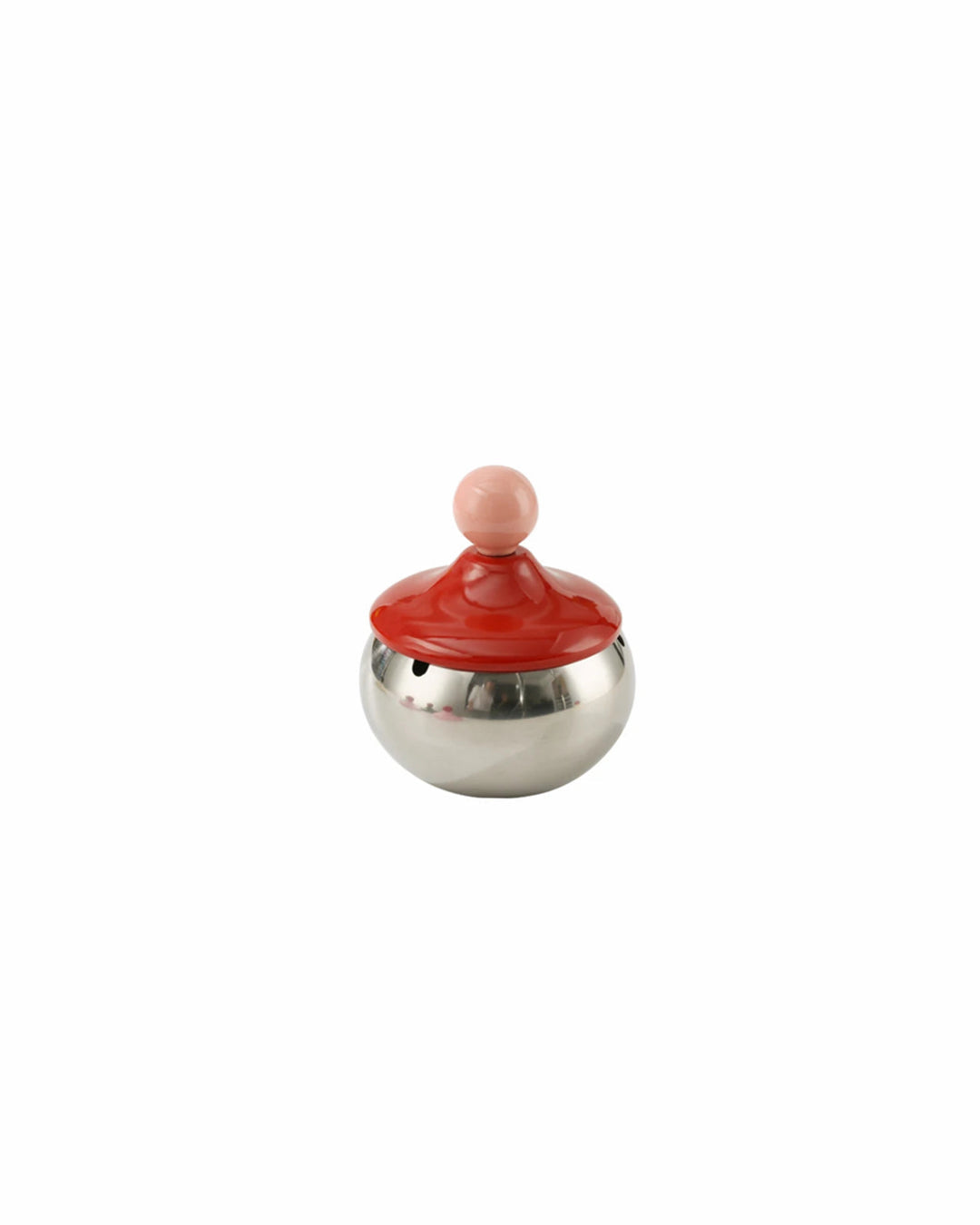 Red dopamine ball ashtray, front view