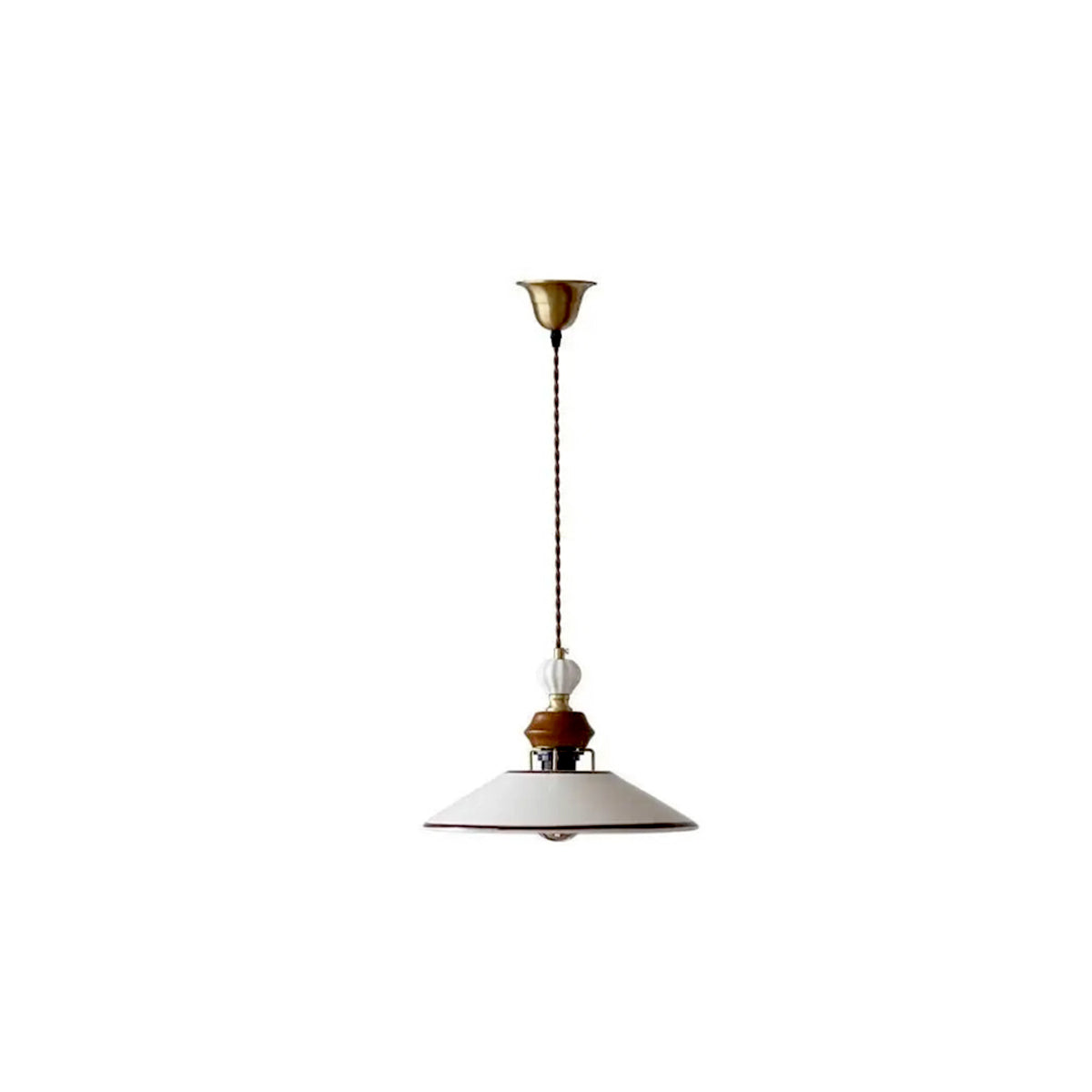 Vintage Ceramic Pendant Lamp - Adjustable Cord