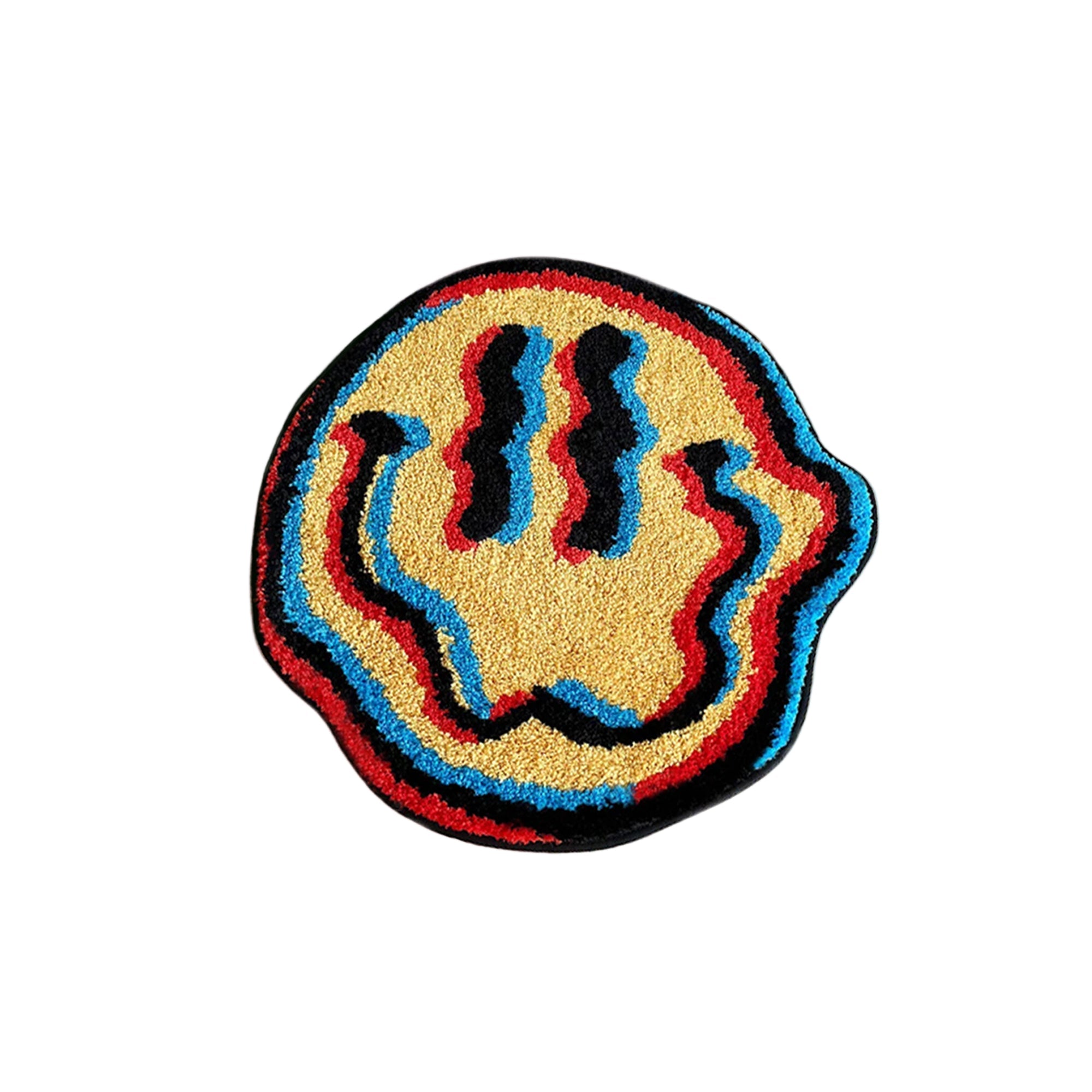 Smiling Face Rug - 3D Hologram Hand-Crafted Polyester Mat