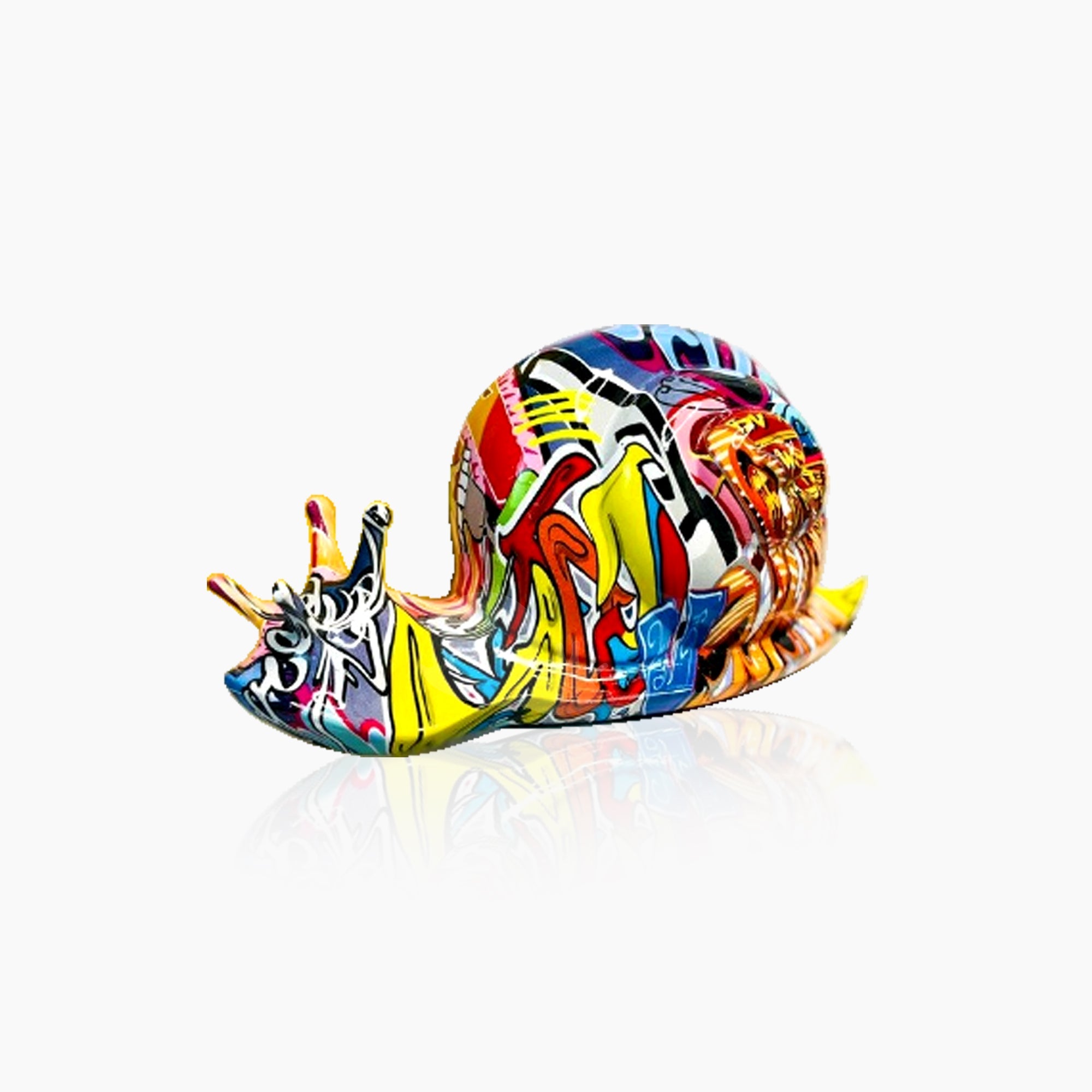 Graffiti Snail Sculpture - Resin Art Figurine