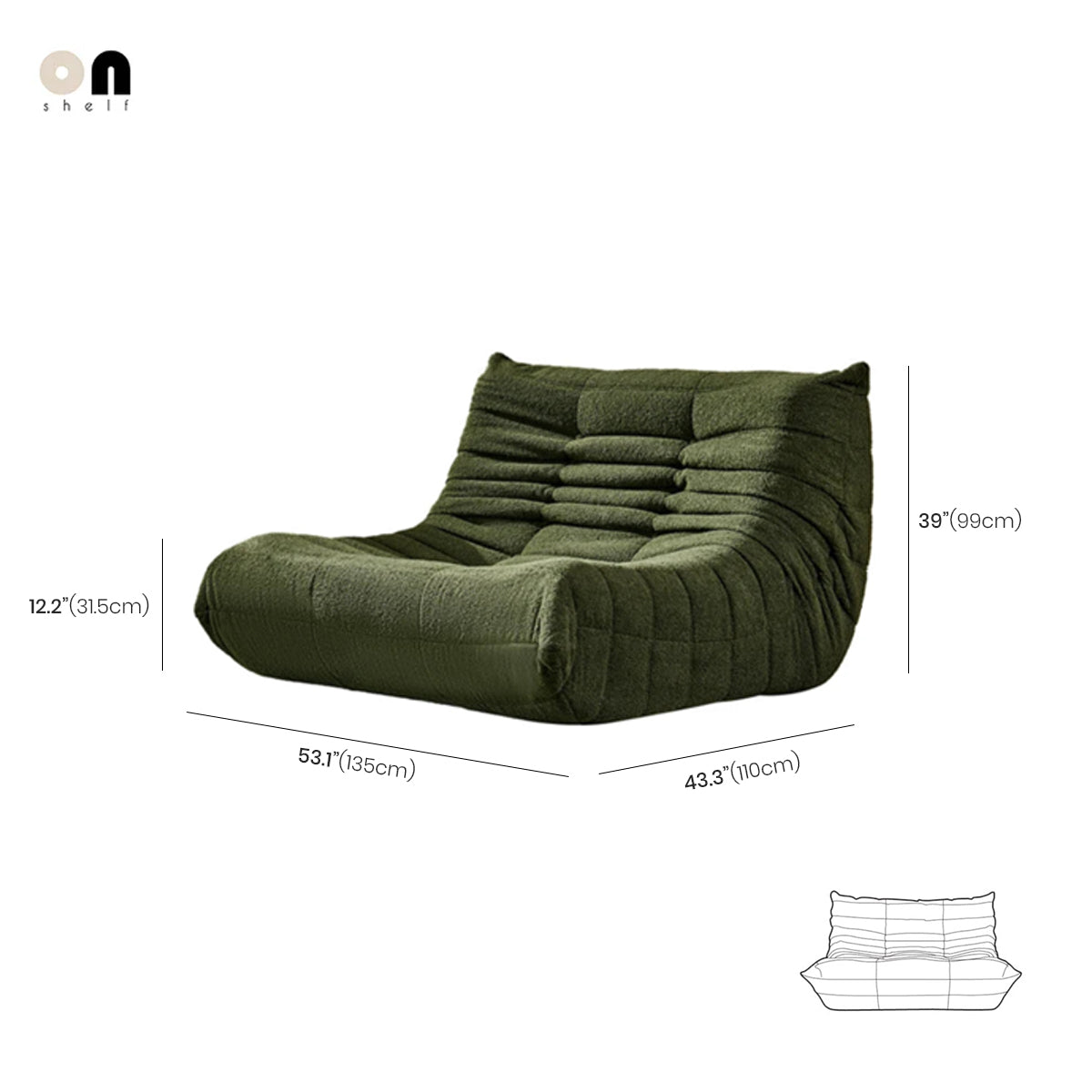 Teddy Velvet Sofa - Two-Seater Foam Loveseat