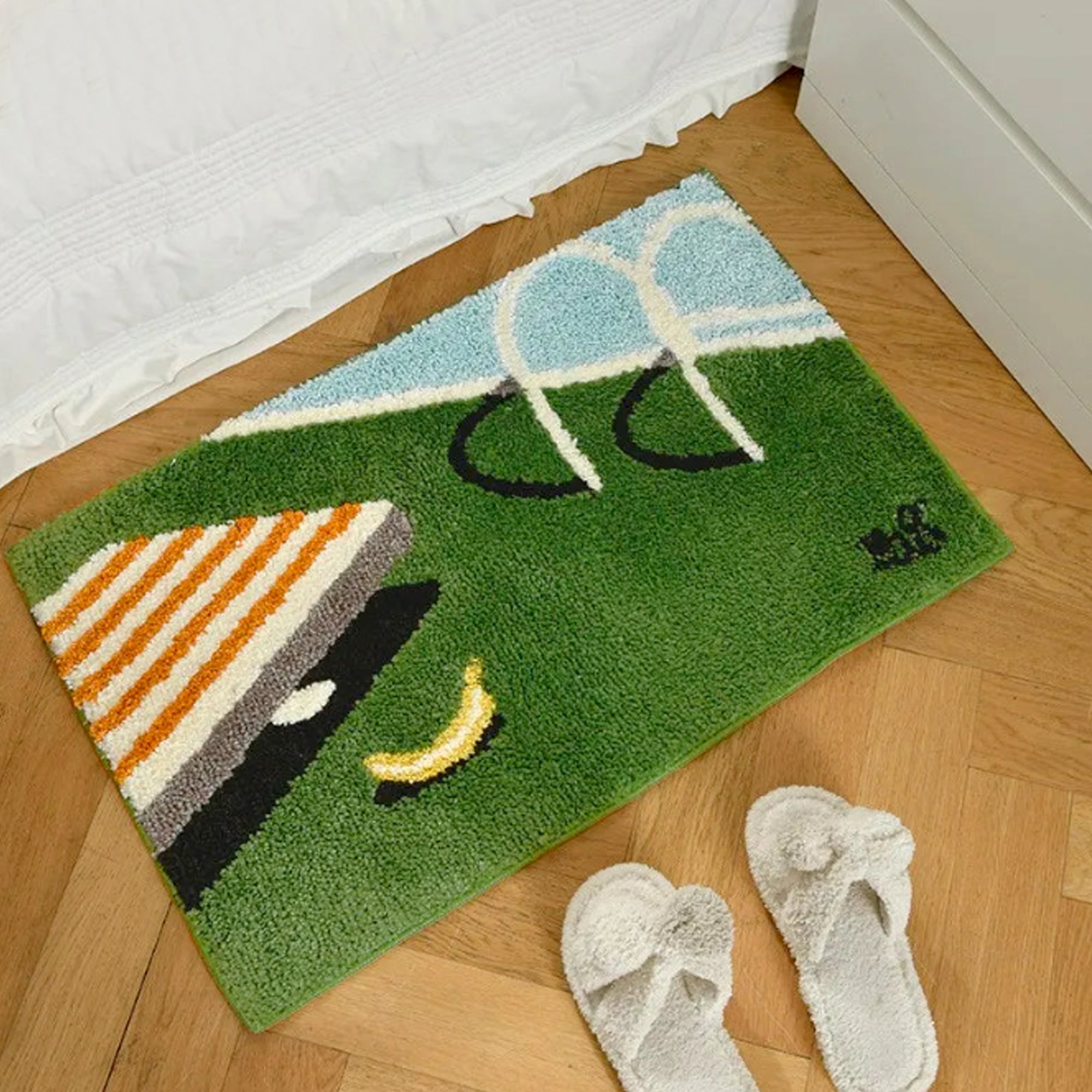 Hand Crafted Bath Mat – Plush Swimming Pool Design