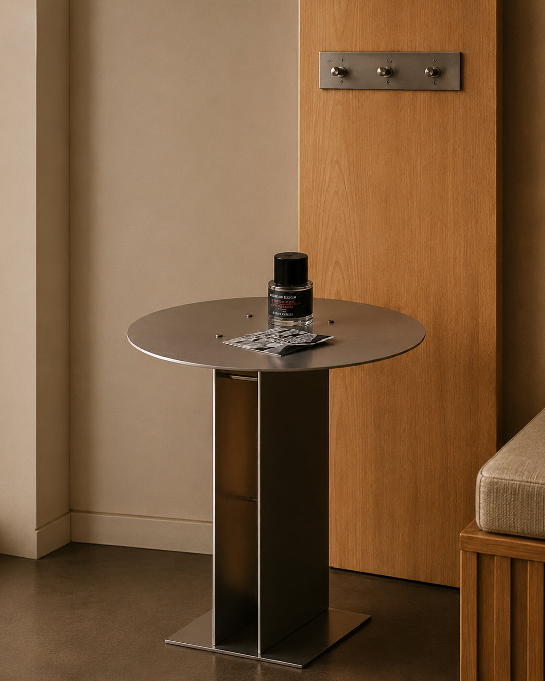 side table size reference photo next to everyday objects