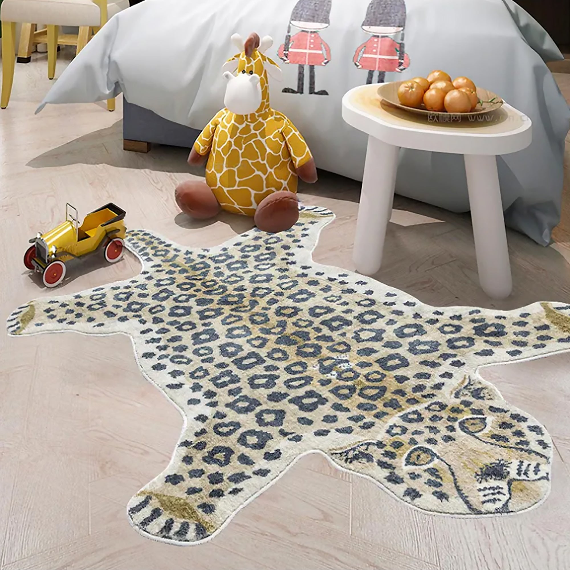Leopard Hide Rug - Soft Floor Rug | Faux Animal Skin Mat