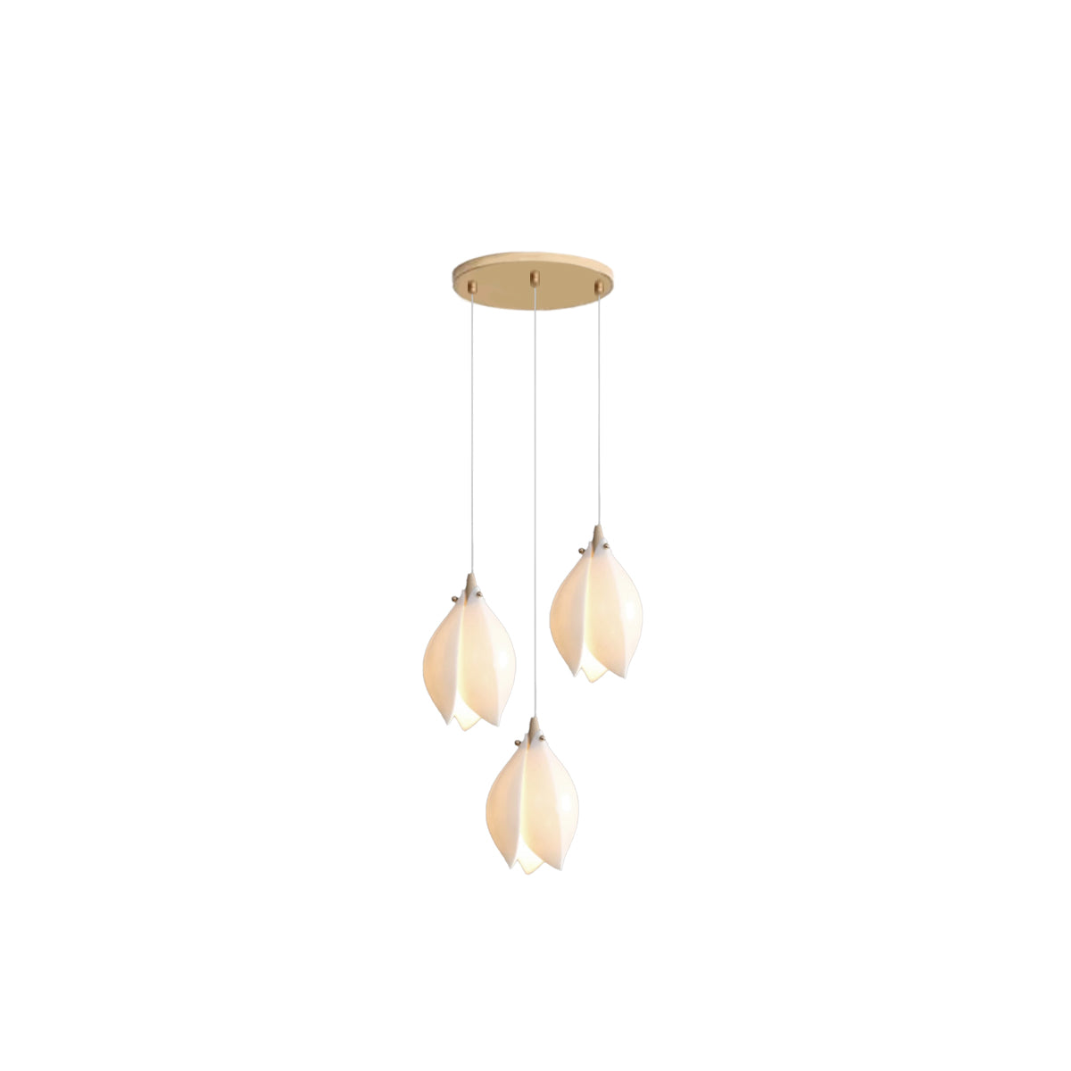 White Magnolia Chandelier | Elegant Ceramic Jade Fixture