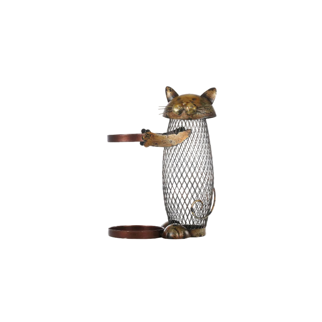 Cat Wine Holder | Unique Metal Wine Rack & Cork Storage