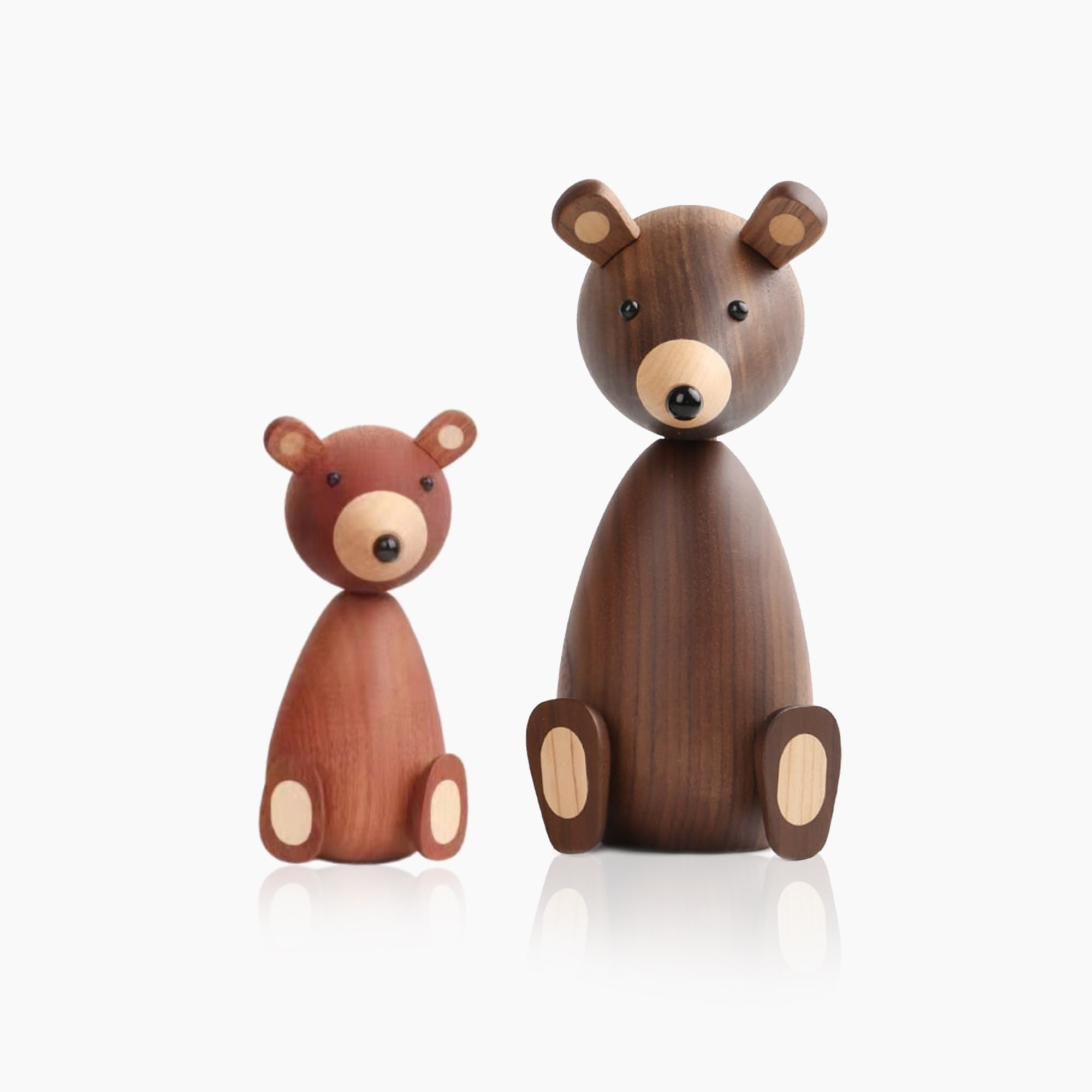 Wooden Bear Sculpture - Natural Wood Art for Home Decor