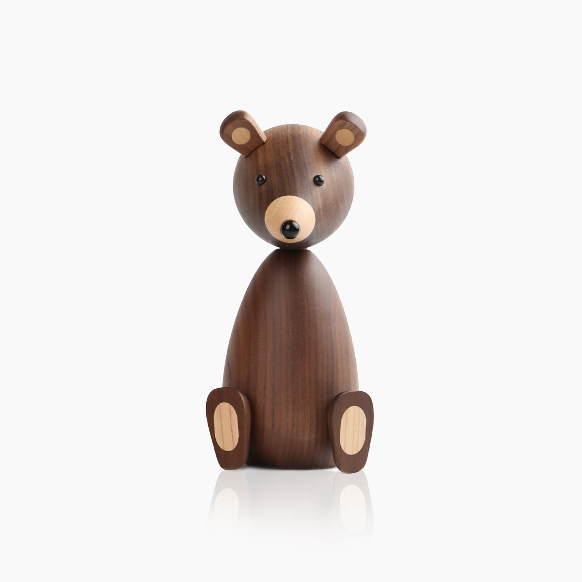 Wooden Bear Sculpture - Natural Wood Art for Home Decor