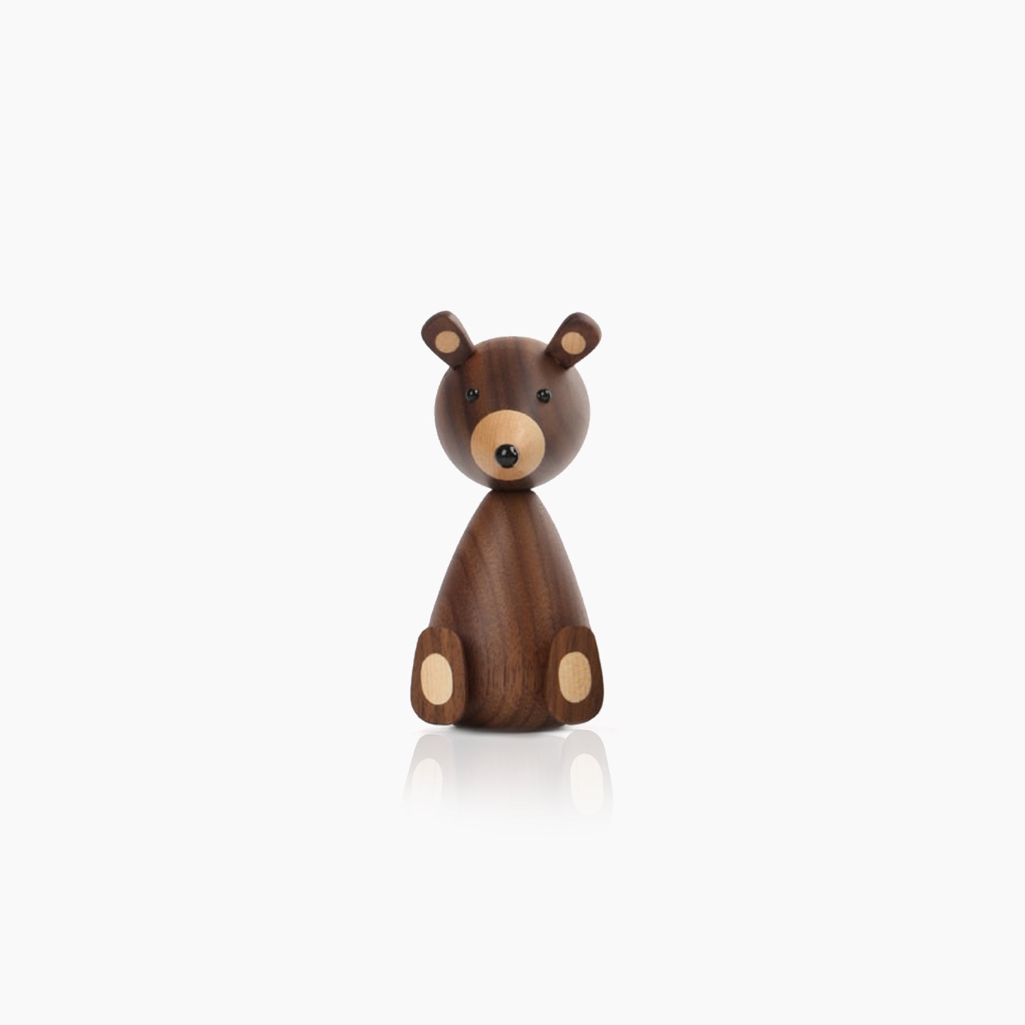 Wooden Bear Sculpture - Natural Wood Art for Home Decor