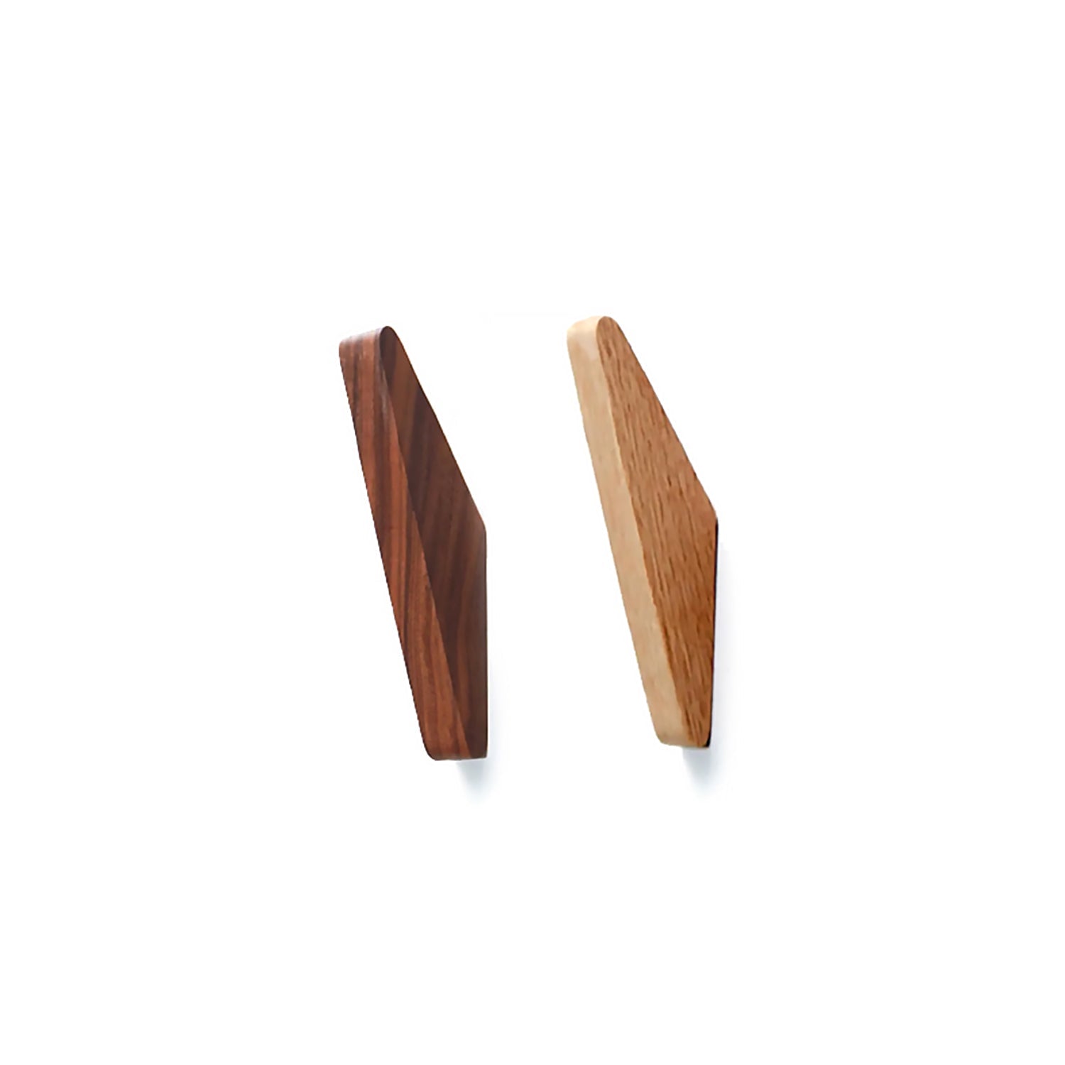 Wooden Wall Hanger - Angular Solid Wood Hook