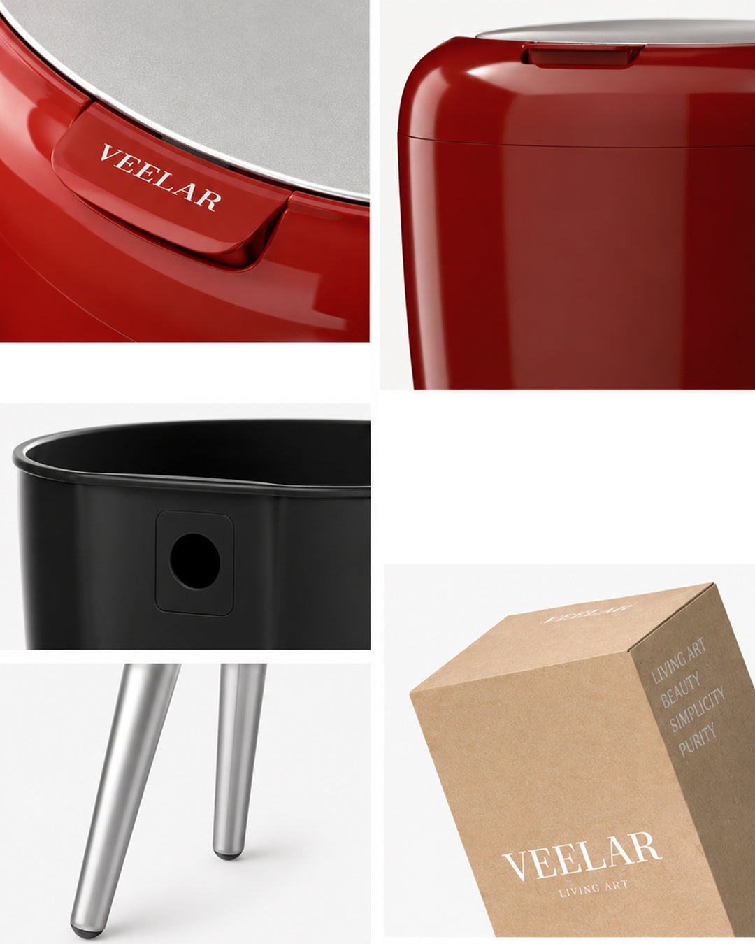 yellow egg trash can makes a stylish kitchen or bedroom accent