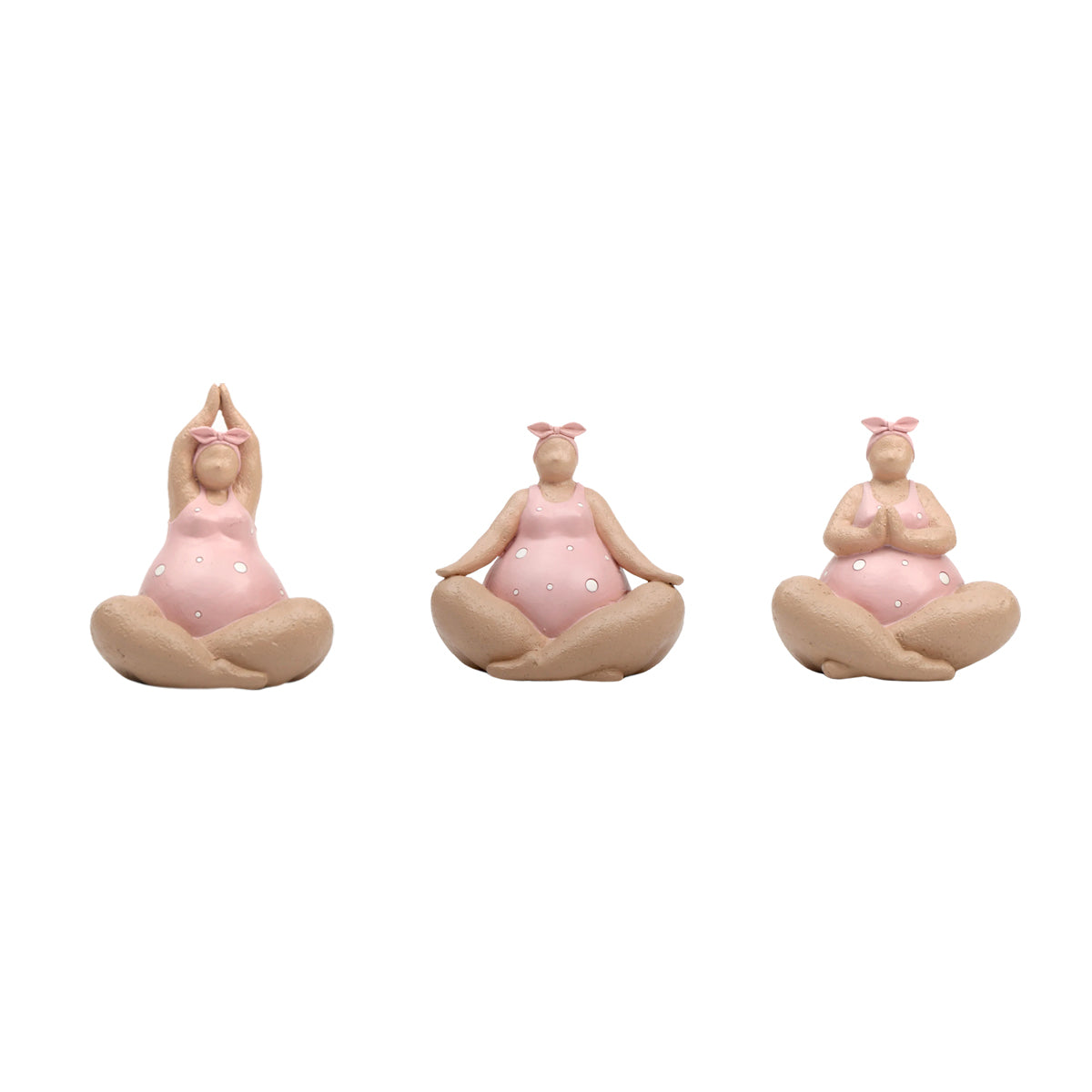 Yoga Fat Lady Ornament - Body Positivity Sculpture Accent