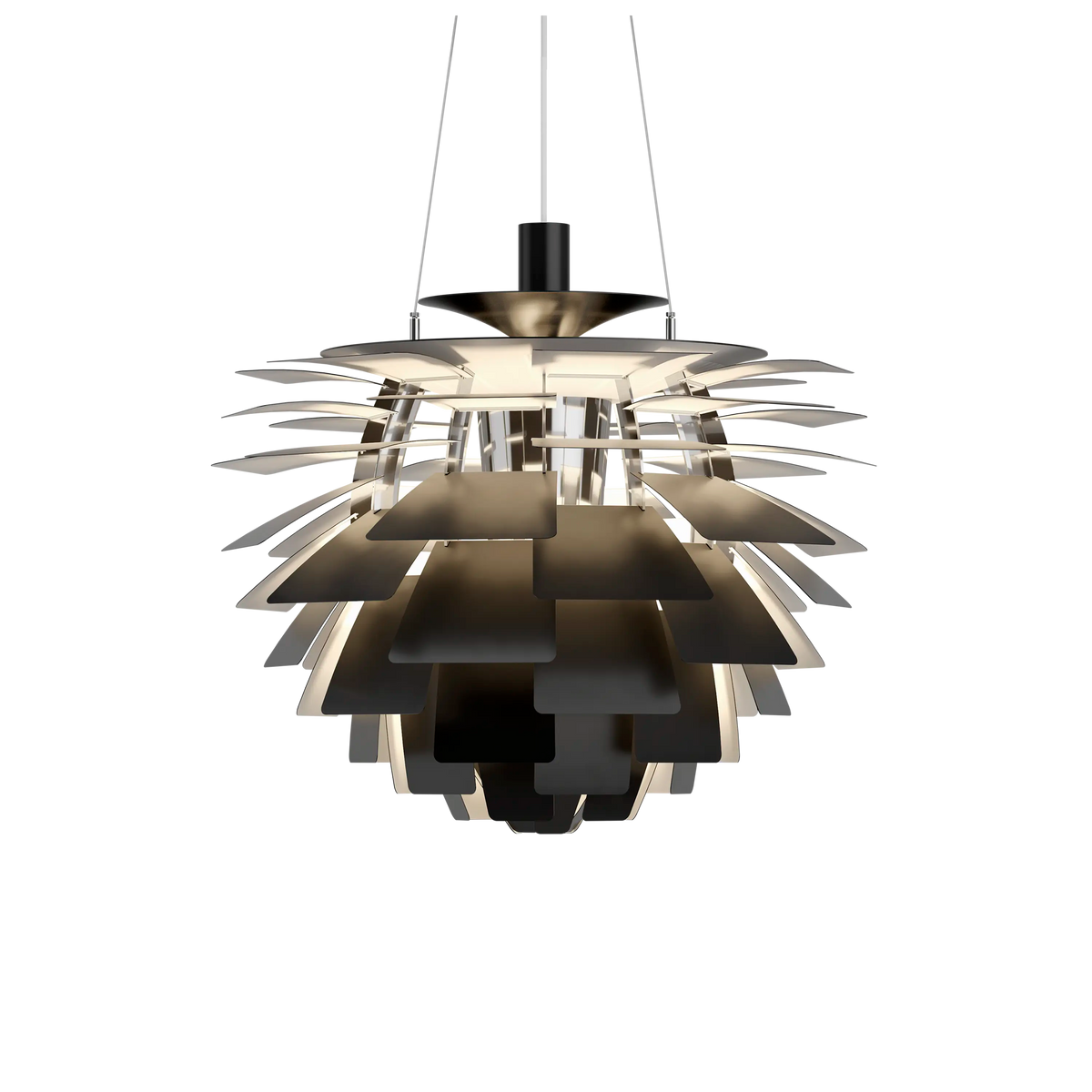 PH Artichoke pendant lamp by Poul Henningsen for Louis Poulsen, layered copper leaves