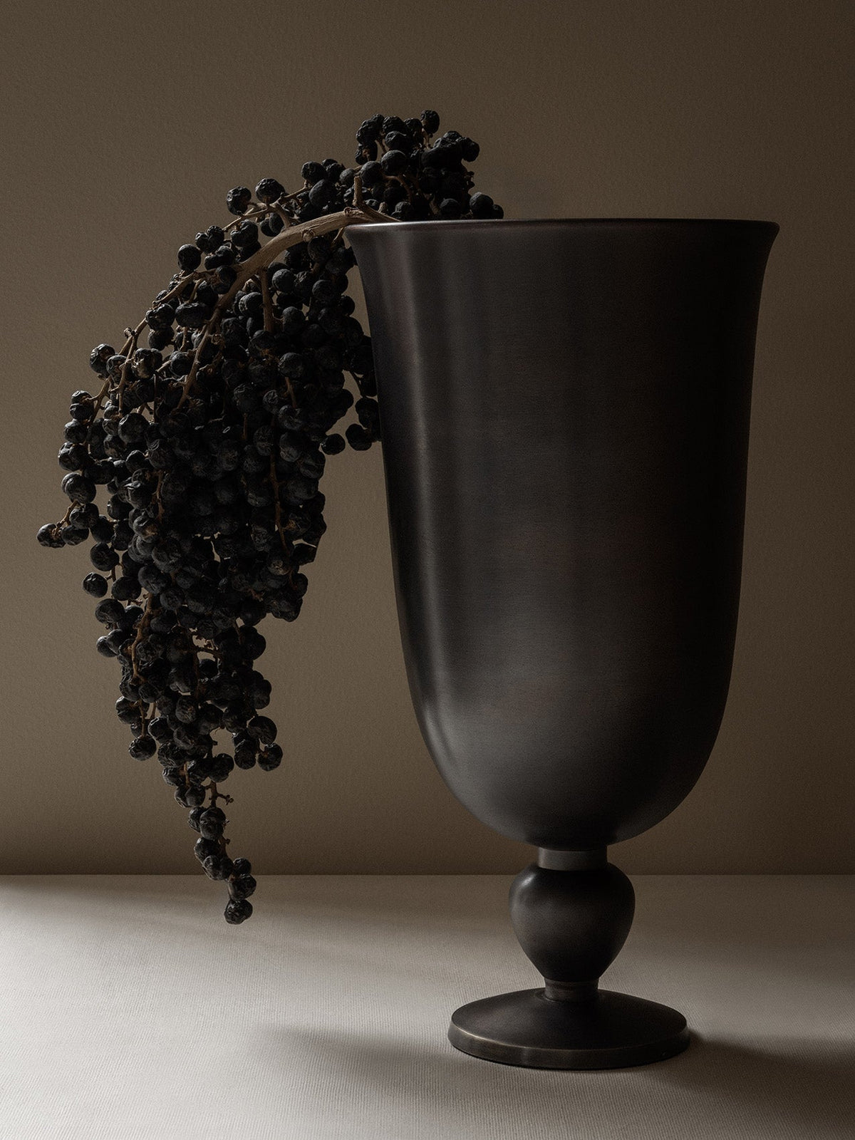 Pavot Vase by Colin King, hand-finished stoneware with organic asymmetric form