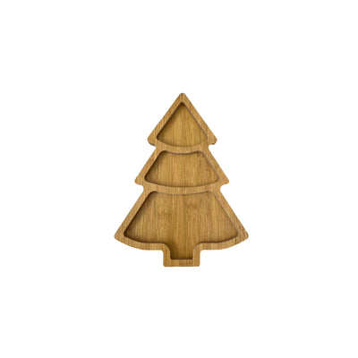 Christmas Tree Wooden Tray - Rustic Holiday Serving Platter