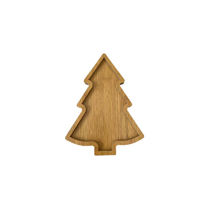 Christmas Tree Wooden Tray - Rustic Holiday Serving Platter