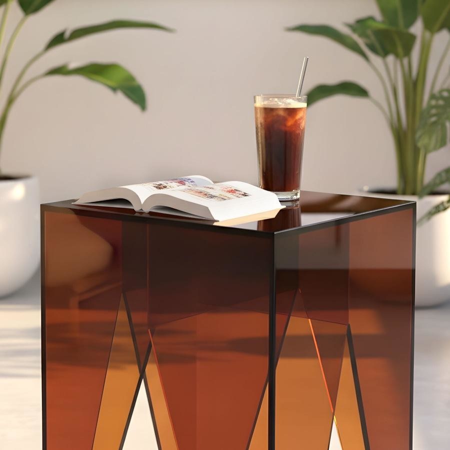 MODERN PRISM | Translucent Acrylic Accent Table