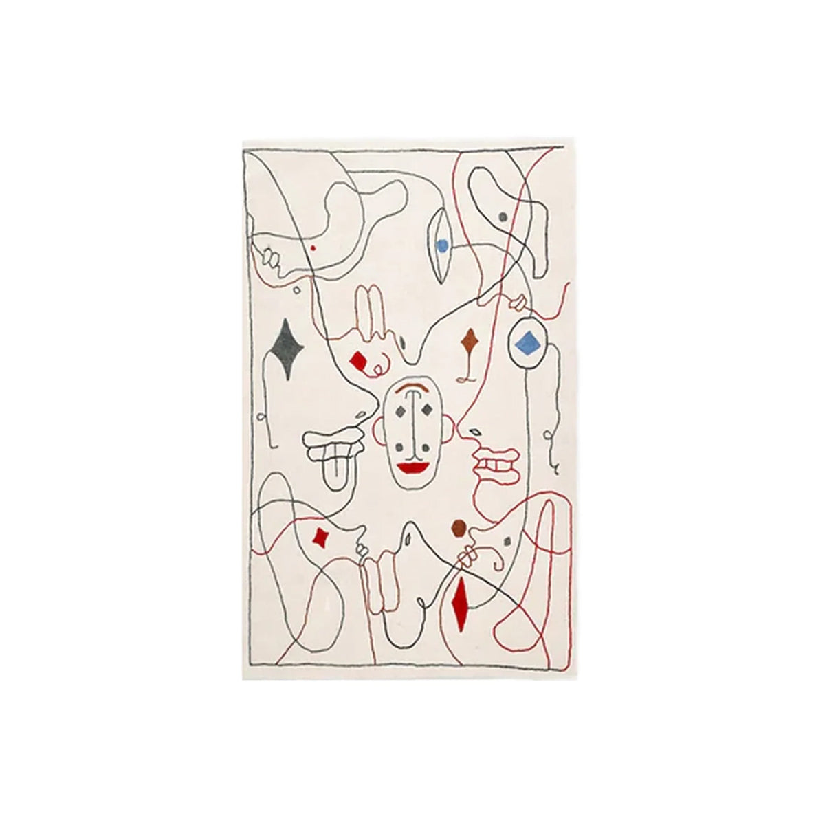 Colorful Graffiti Rug – Bold French Style Floor Covering