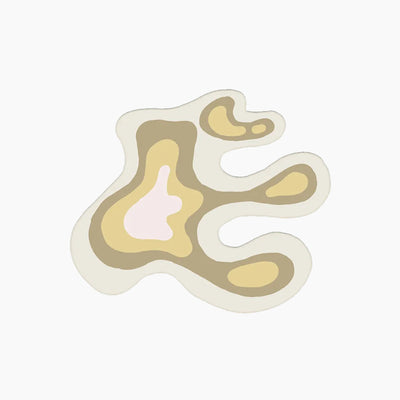 Abstract Area Rug - Irregular Shape Flat Lightweight Rug