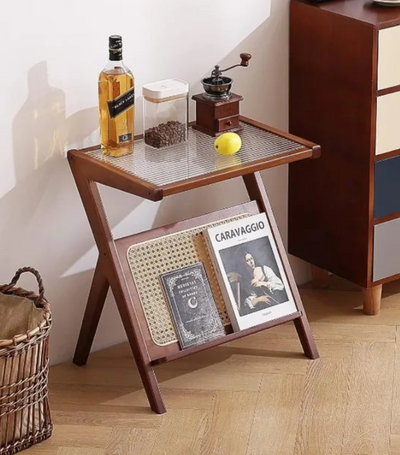 Bamboo Rattan Coffee Table - Lightweight Handcrafted Wood Table