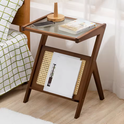 Bamboo Rattan Coffee Table - Lightweight Handcrafted Wood Table