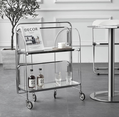 Foldable Glass Shelf - Stainless Steel Frame | Space Saving Organizer