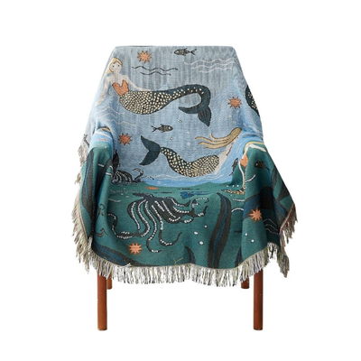 Mermaid Throw Blanket - Plush Cozy Sea Pattern