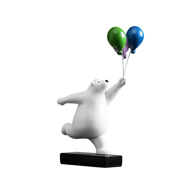 Balloon Bear Sculpture - Unique Shelf Decor Piece