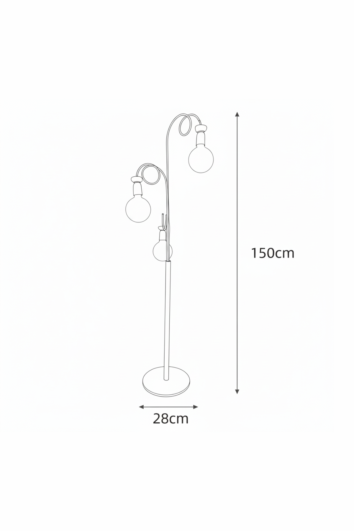 VÅGFIGUR | Triple-Light Floor Lamp