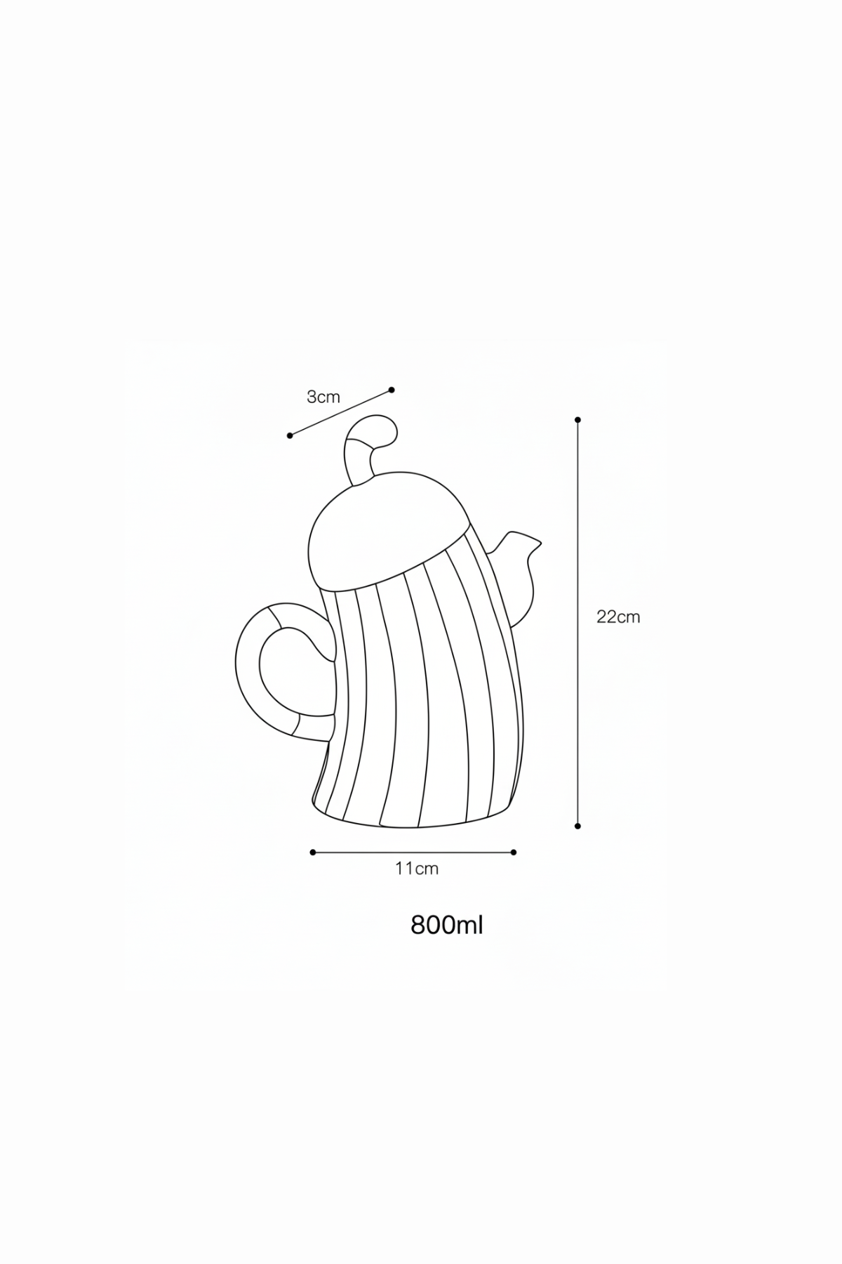 RANDIG | Patterned Ceramic Pitcher