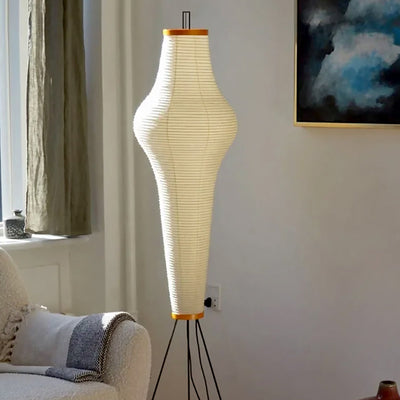 Wabi-Sabi Floor Lamp - Japanese Rice Paper Vase Light