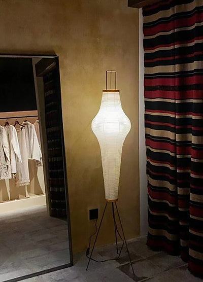 Wabi-Sabi Floor Lamp - Japanese Rice Paper Vase Light