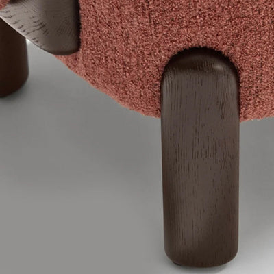 Nordic Lounge Chair - Solid Wood Fabric Sofa
