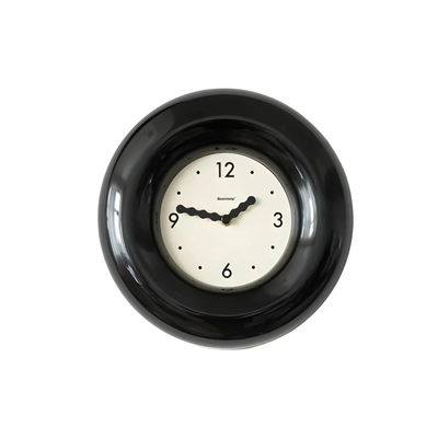 Modern Bagel Wall Clock Red 12”