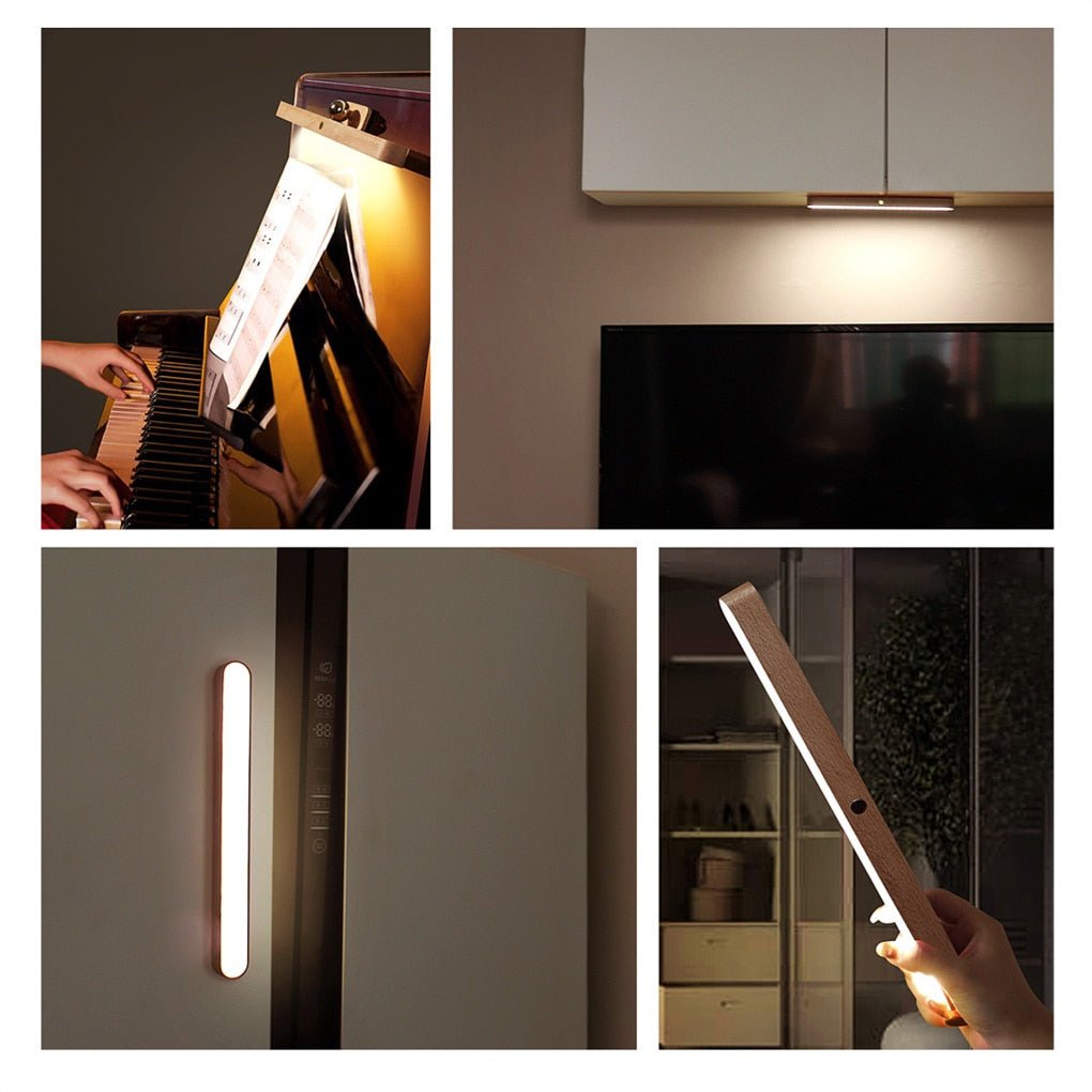 Cordless Wood Light Bar – Portable Touch Lamp