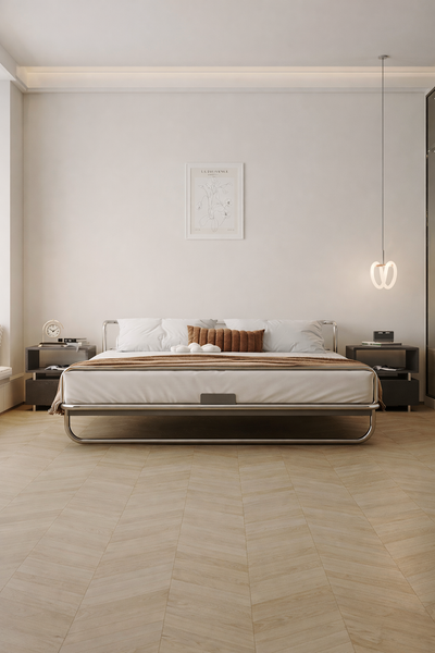 Industrial Bed Frame - Stainless Steel Metal Queen Size