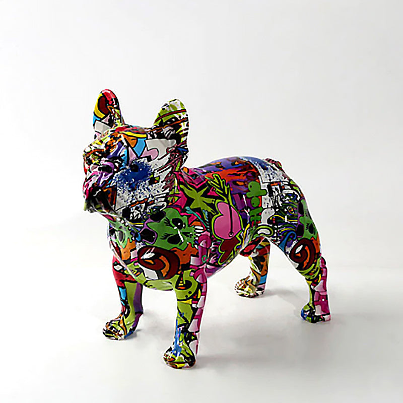 Graffiti Dog Sculpture – French Bulldog Art Statue