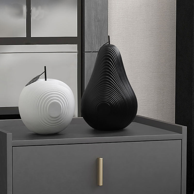 Fruit Sculpture - 3D Printed Apple & Pear Art