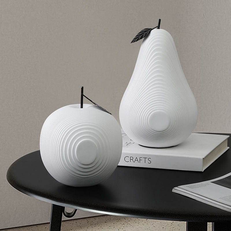 Fruit Sculpture - 3D Printed Apple & Pear Art