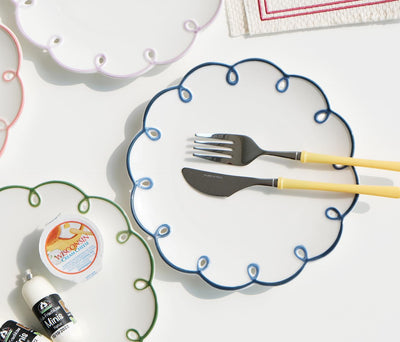 MARIS | Scalloped Ceramic Dining Set