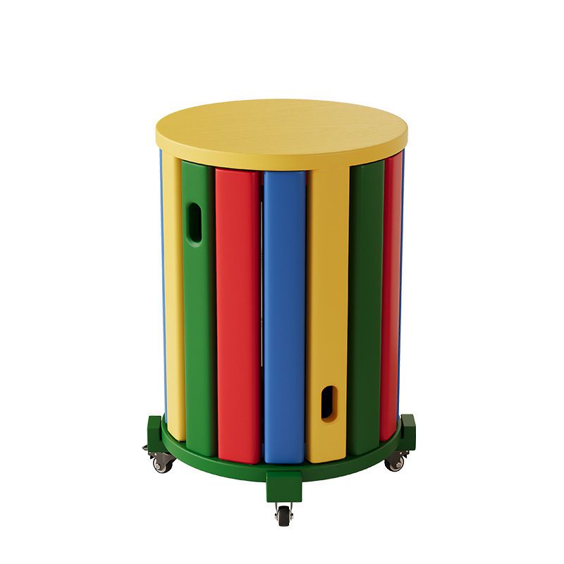 4 piece stackable solid wood stool set for small spaces