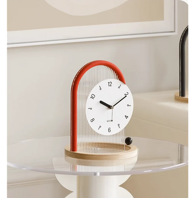 Sleek Arch-Frame Table Clock