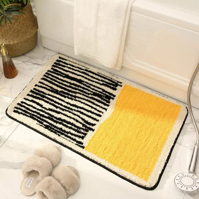 Nordic Bath Mat – Hand Crafted Abstract Plush Rug