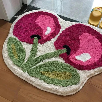 Wild Cherry Bath Mat – Soft Absorbent Bathroom Floor Mat