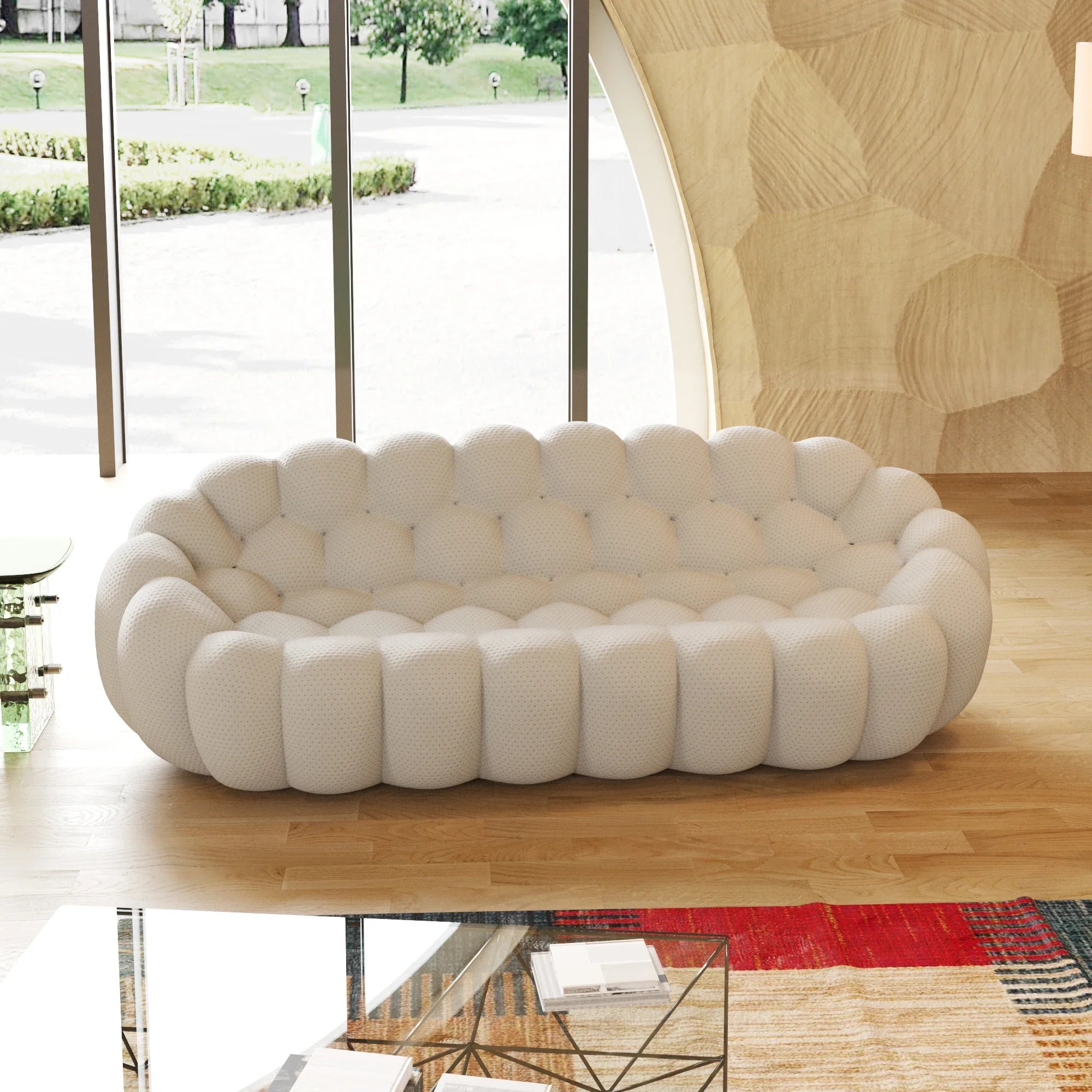 Honeycomb Mesh Bean Bag - Modern Foam Sofa Comfort