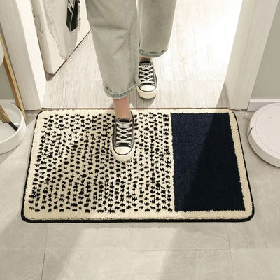 Nordic Bath Mat – Hand Crafted Abstract Plush Rug