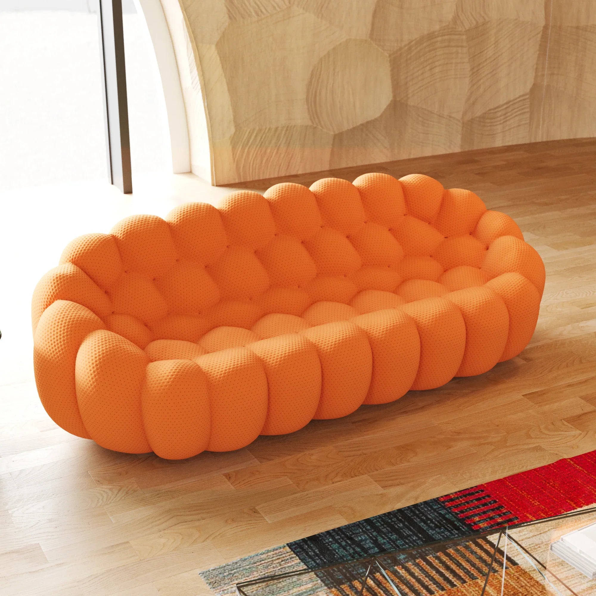 Honeycomb Mesh Bean Bag - Modern Foam Sofa Comfort